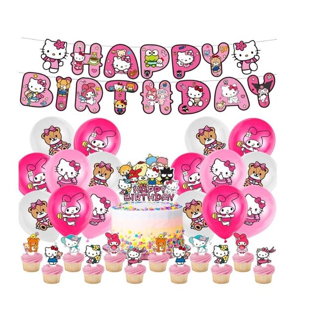 Hello Kitty Happy birthday versiering set