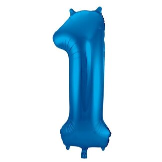 Cijfer ballon blauw  cijfers 0 t/m 9