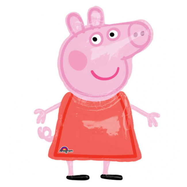 Peppa pig ballon rood XL