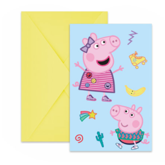 Peppa pig uitnodigingen