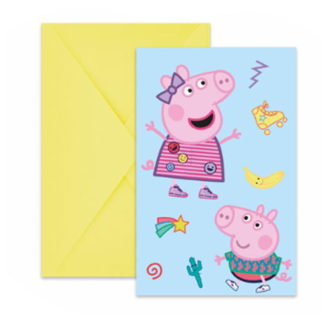 Peppa pig uitnodigingen