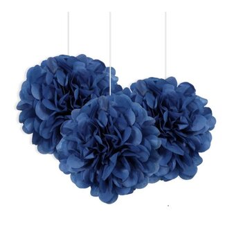 pompons blauw