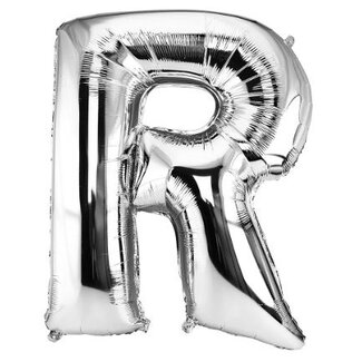 Letter ballon zilver  R