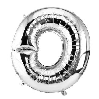 Letter ballon Zilver O