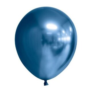 Ballonnen metallic blauw mini 100 stuks