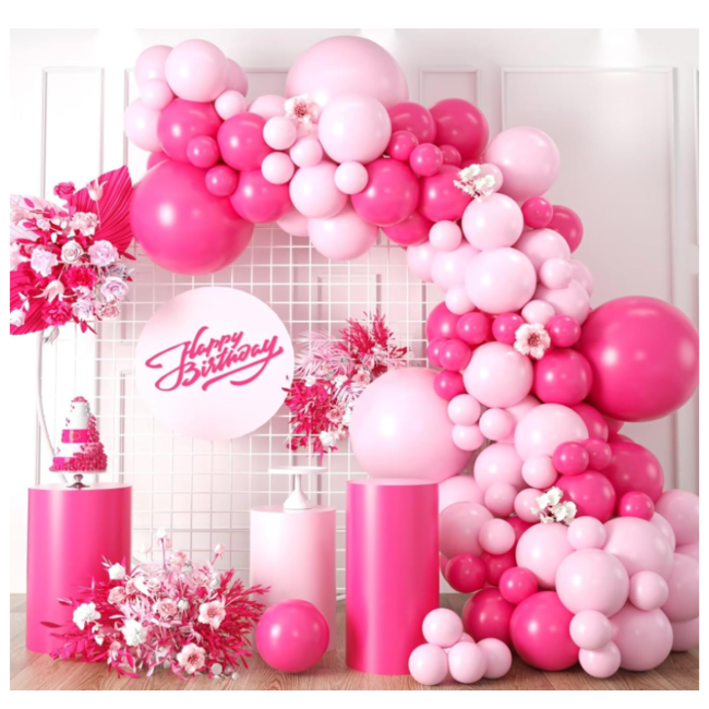 Roze ballonboog roze  - licht roze