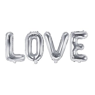 L O V E letter slinger zilver