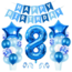 Happy birthday versiering set blauw