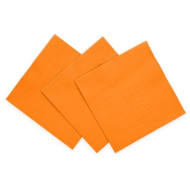 Oranje servetten 24 cm
