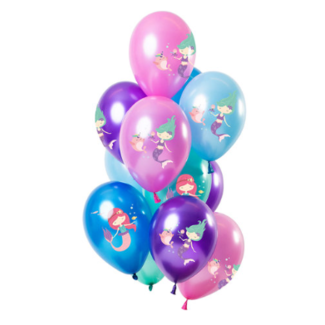 Mermaid ballonnen paars - roze