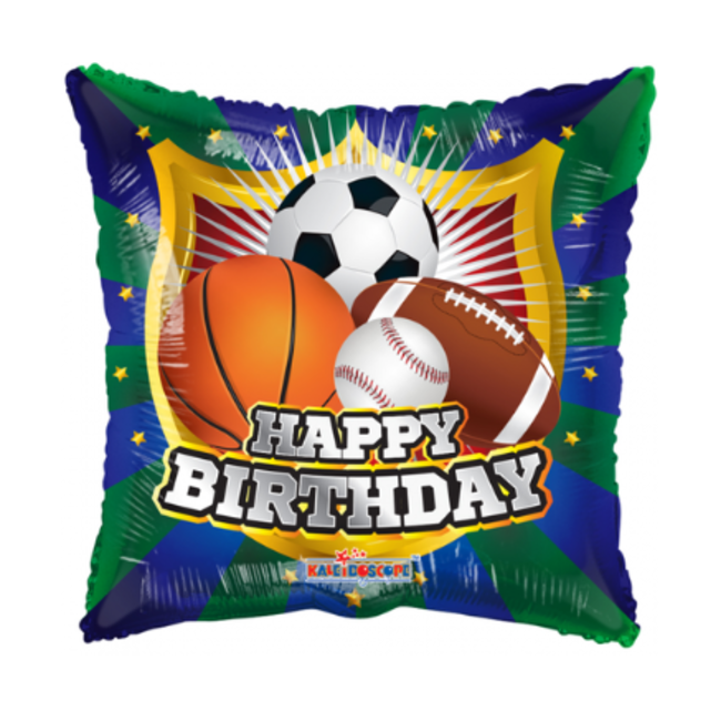Voetbal happy birthday ballon