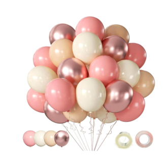 Ballonnen mix retro blush