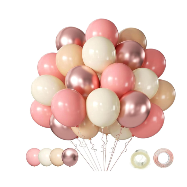 Ballonnen mix retro blush