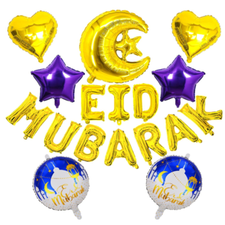 Eid mubarak folieballonnen set