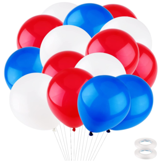 Rood - wit - blauw ballonnen