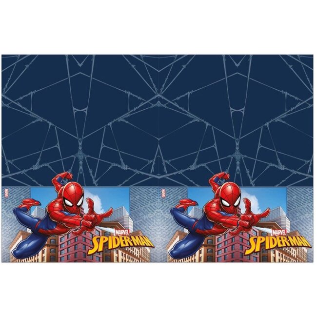 Spiderman tafelkleed blauw