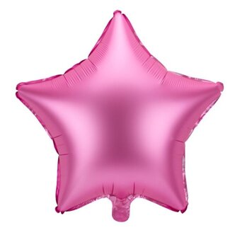 Metallic roze ster ballon