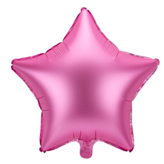 Metallic roze ster ballon