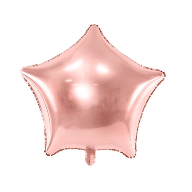 Ster ballon metallic pearl roze