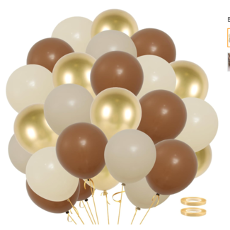 Ballonnen bruin - beige mix