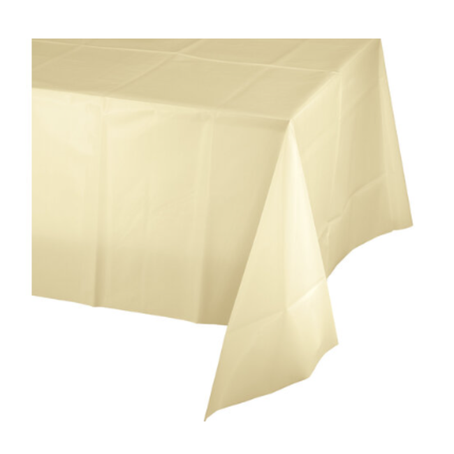 Beige tafelkleed plastic