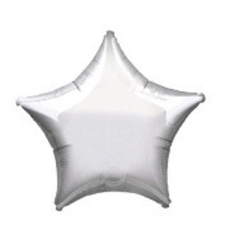 Feestartikelen Metallic zilver ballon ster