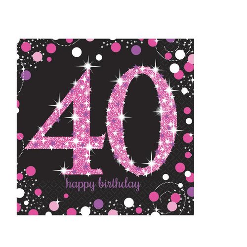 40 jaar servetten roze 40 jaar servetten roze