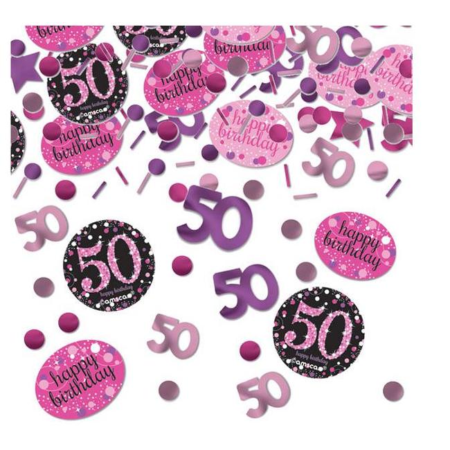 50 Jaar confetti roze