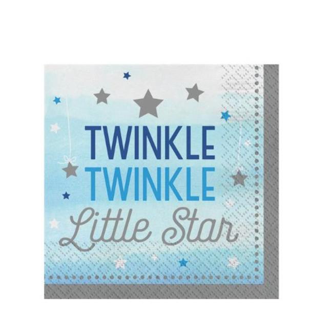 Twinkle Twinkle little star servetten blauw