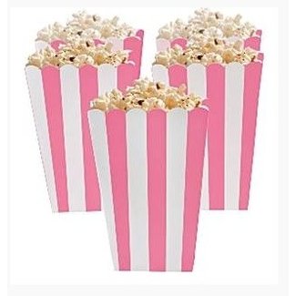 Popcorn bakjes licht roze