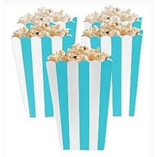 Popcorn bakjes turquoise