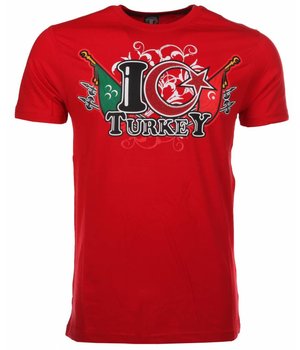 Mascherano T-shirt I Love Turkey - Red