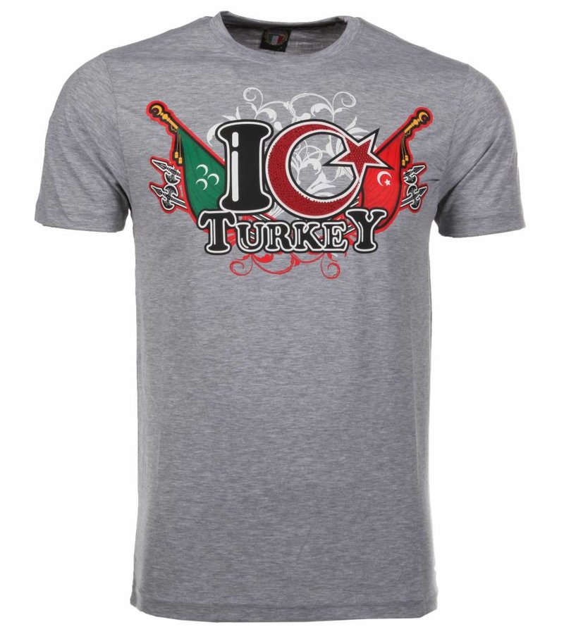 Mascherano T-shirt I Love Turkey - Grey