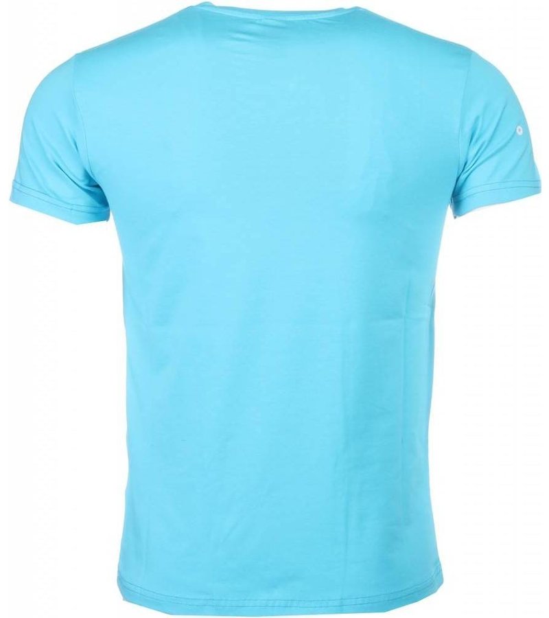 Mascherano T-shirt Bruce Lee - Aqua Blue