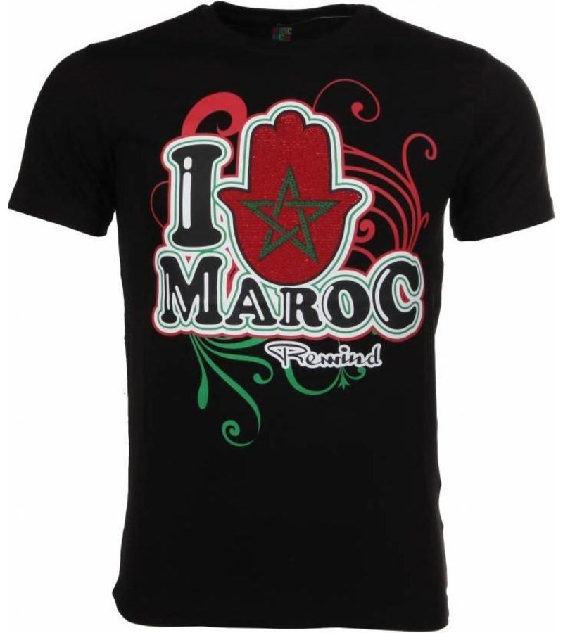 Mascherano T-shirt I Love Maroc - Black