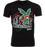 Mascherano T-shirt - I Love Suriname - Black