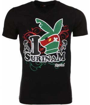 Mascherano T-shirt - I Love Suriname - Black