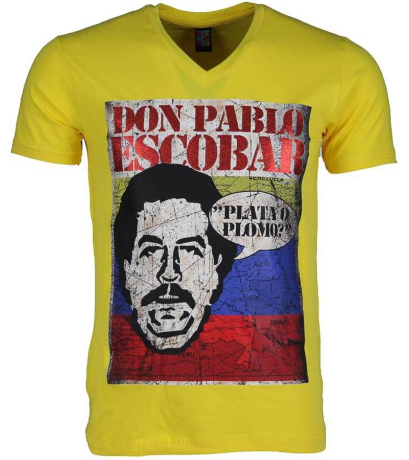 Mascherano T-shirt - Don Pablo Escobar - Yellow