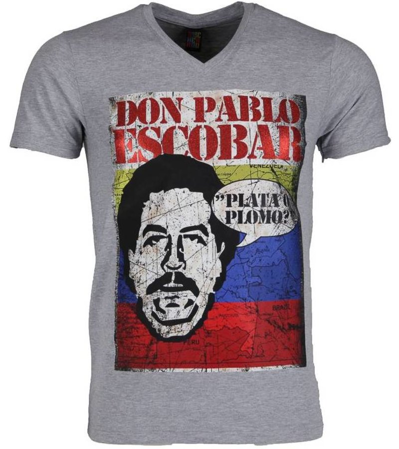 Mascherano T-shirt - Don Pablo Escobar - Grey