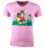 Mascherano T-shirt - Football Legends Print - Pink