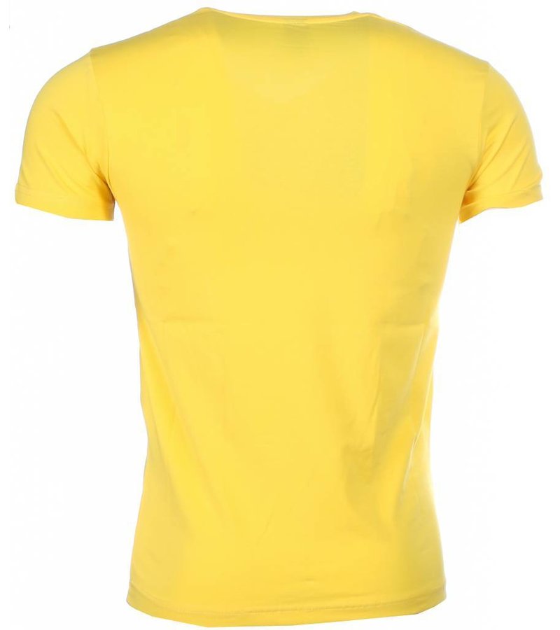 Mascherano T-shirt - James Bond From Russia 007 Print - Yellow