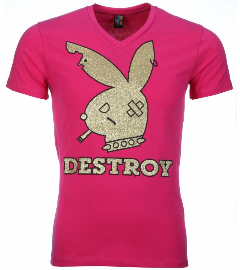 Mascherano T-shirt - Destroy Print - Pink