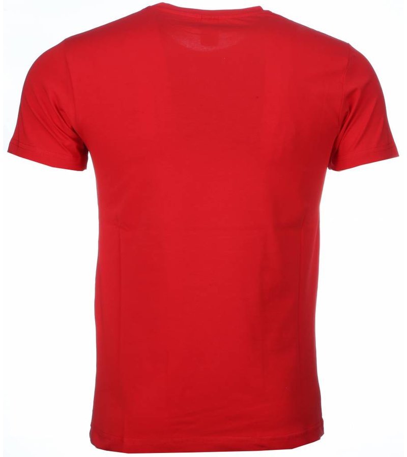 Mascherano T-shirt - Scarface Get Every Dollar Print - Red