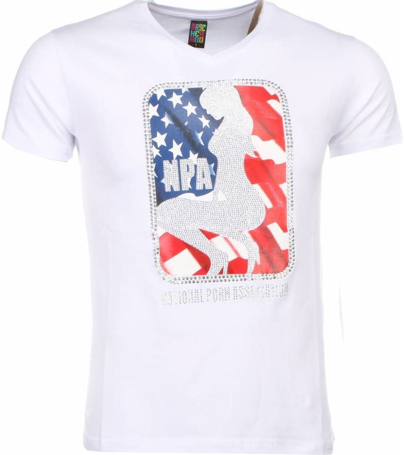 Mascherano T-shirt - NPA Print - White