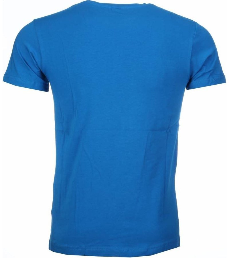 Mascherano T-shirt - Anonymous Disobey Print - Blue