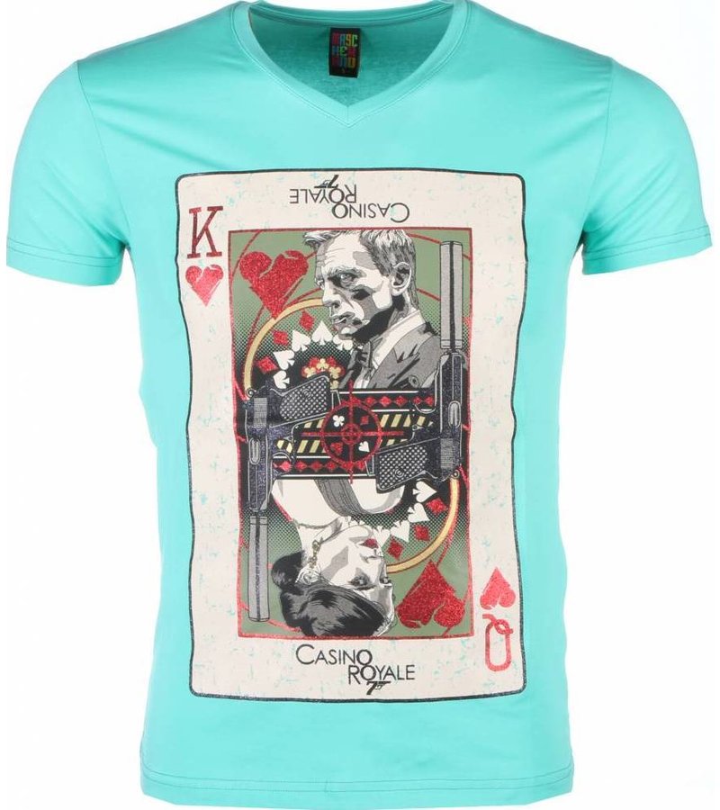 Mascherano T-shirt - James Bond Casino Royale Print - Green