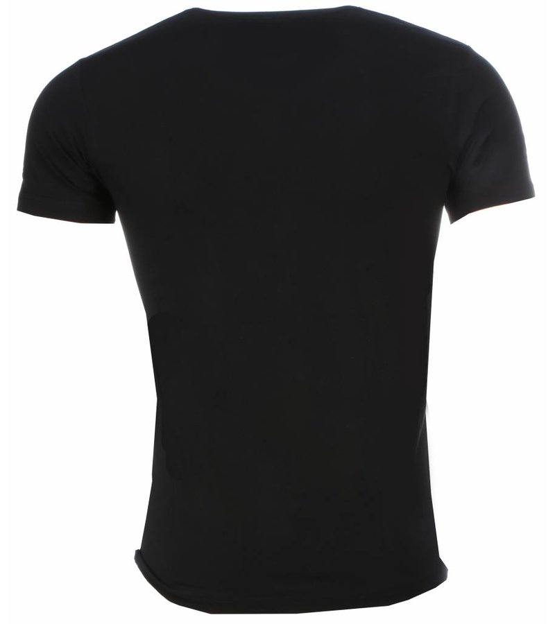 Mascherano T-shirt - Tiger Print - Black