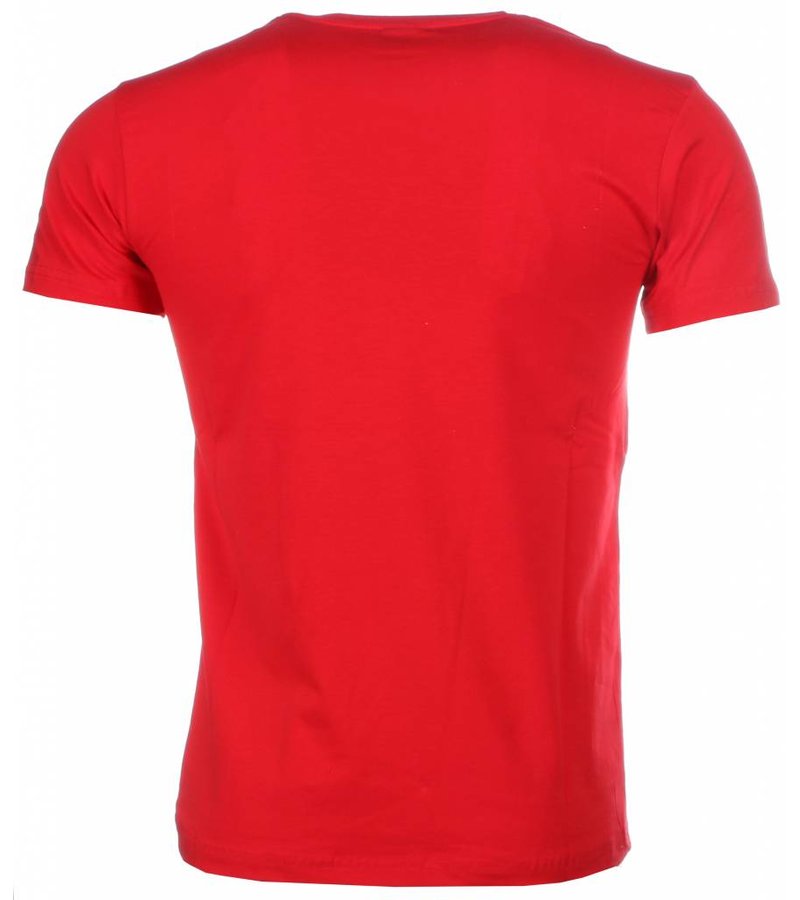 Mascherano T-shirt - Tiger Print - Red