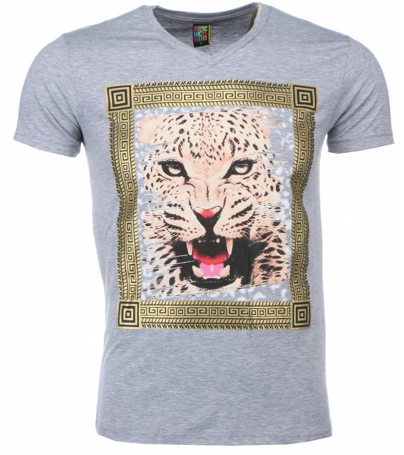 Mascherano T-shirt - Tiger Print - Grey