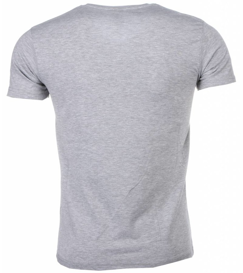 Mascherano T-shirt - Tiger Print - Grey